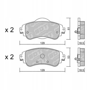 GALFER/SDT 2134400 klocki hamulcowe