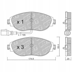 GALFER/SDT 2134500 klocki hamulcowe