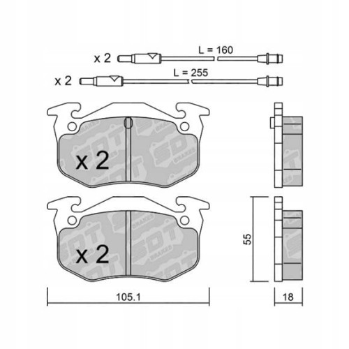 GALFER/SDT 2135500 klocki hamulcowe