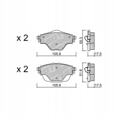 GALFER/SDT 2136100 klocki hamulcowe