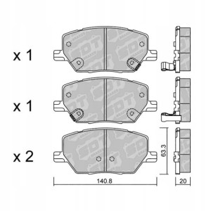 GALFER/SDT 2136600 klocki hamulcowe