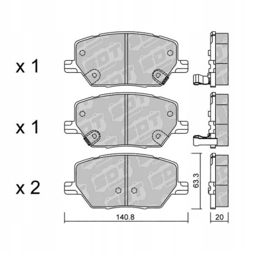 GALFER/SDT 2136600 klocki hamulcowe