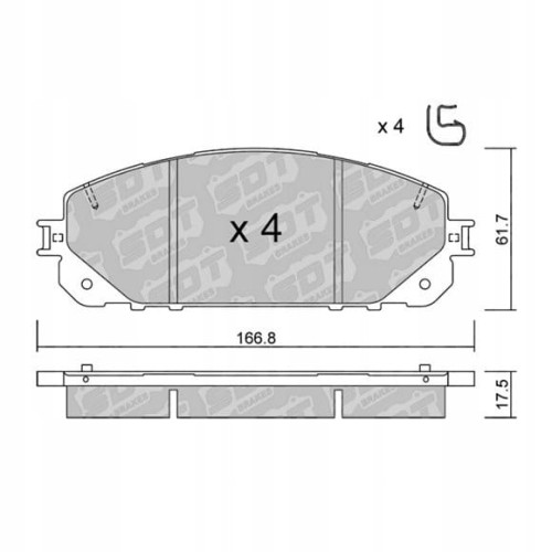 GALFER/SDT 2137700 klocki hamulcowe