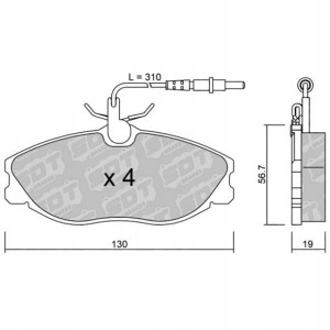 GALFER/SDT 2139700 klocki hamulcowe