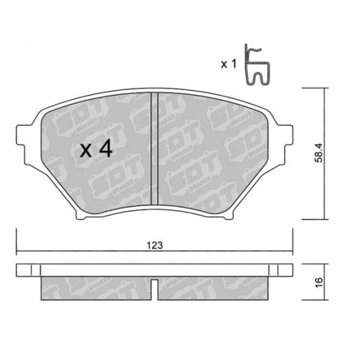 GALFER/SDT 2140000 klocki hamulcowe