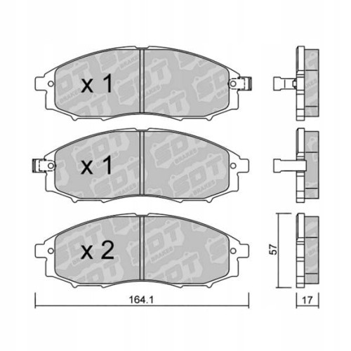 GALFER/SDT 2140500 klocki hamulcowe