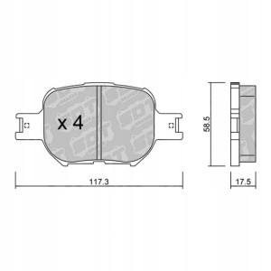 GALFER/SDT 2140700 klocki hamulcowe