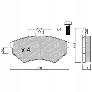 GALFER/SDT 2140902 klocki hamulcowe