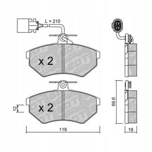 GALFER/SDT 2140903 klocki hamulcowe