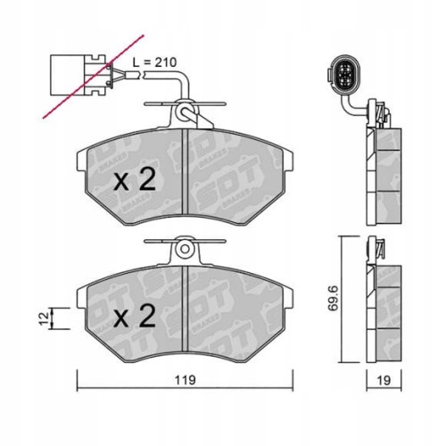GALFER/SDT 2141000 klocki hamulcowe
