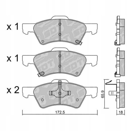 GALFER/SDT 2141601 klocki hamulcowe