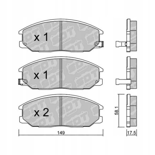 GALFER/SDT 2142600 klocki hamulcowe