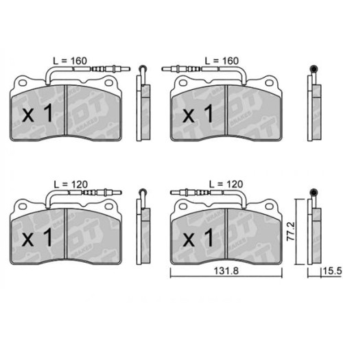 GALFER/SDT 2144402 klocki hamulcowe