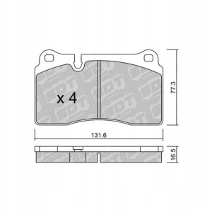GALFER/SDT 2144405 klocki hamulcowe