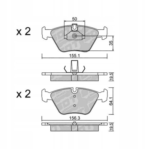 GALFER/SDT 2146100 klocki hamulcowe