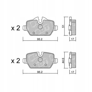 GALFER/SDT 2146500 klocki hamulcowe