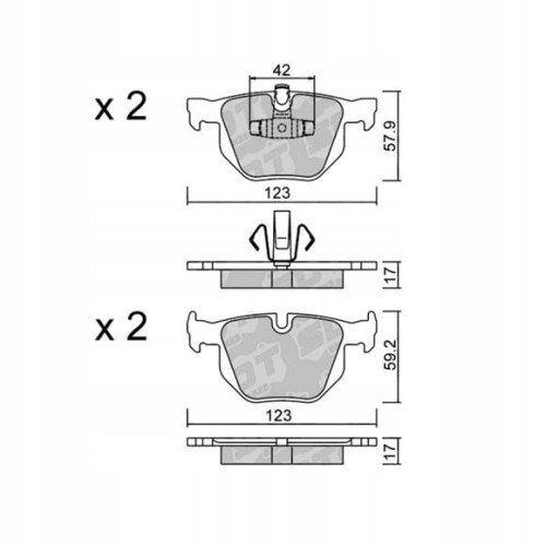 GALFER/SDT 2146700 klocki hamulcowe