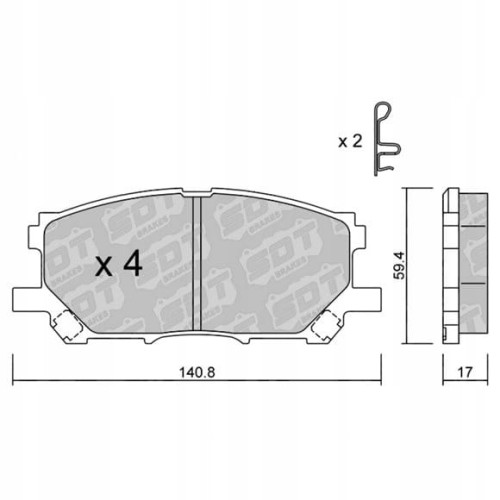 GALFER/SDT 2147300 klocki hamulcowe