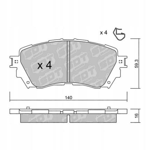GALFER/SDT 2149100 klocki hamulcowe