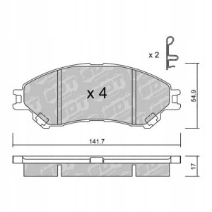 GALFER/SDT 2152600 klocki hamulcowe