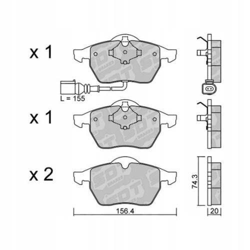 GALFER/SDT 2153004 klocki hamulcowe