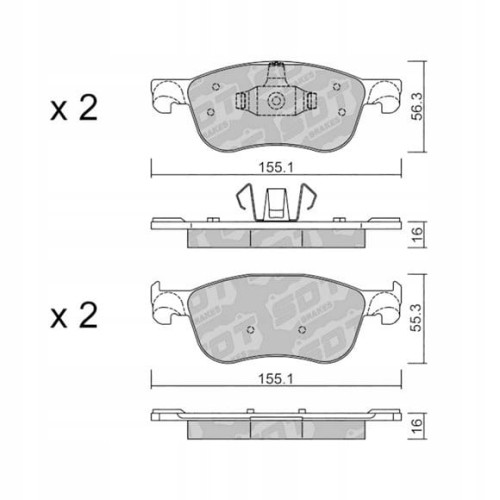 GALFER/SDT 2153600 klocki hamulcowe