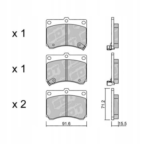 GALFER/SDT 2157301 klocki hamulcowe