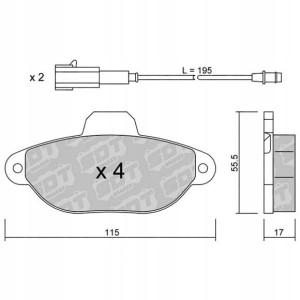 GALFER/SDT 2158402 klocki hamulcowe