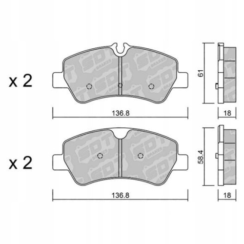 GALFER/SDT 2137500 klocki hamulcowe