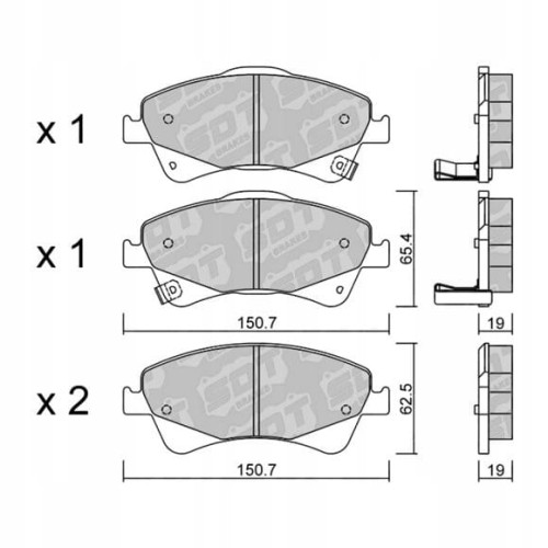 GALFER/SDT 2160600 klocki hamulcowe