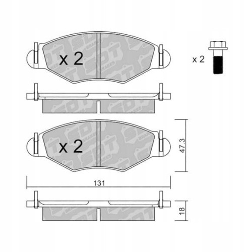 GALFER/SDT 2163801 klocki hamulcowe