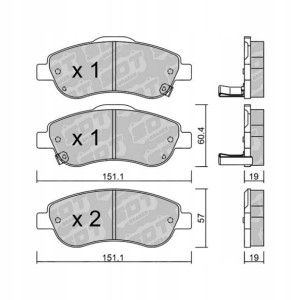 GALFER/SDT 2168000 klocki hamulcowe