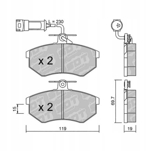 GALFER/SDT 2175100 klocki hamulcowe