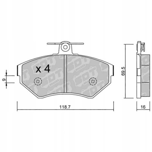 GALFER/SDT 2175701 klocki hamulcowe