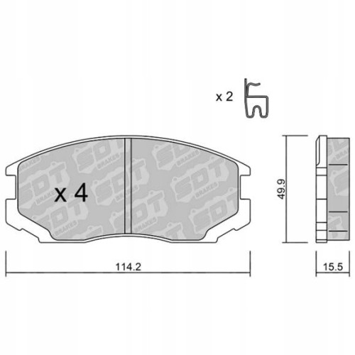 GALFER/SDT 2175800 klocki hamulcowe