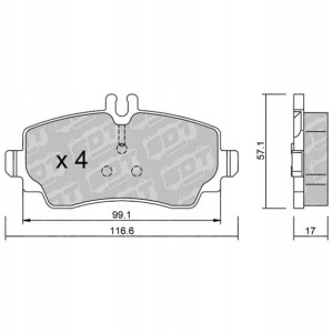 GALFER/SDT 2177401 klocki hamulcowe