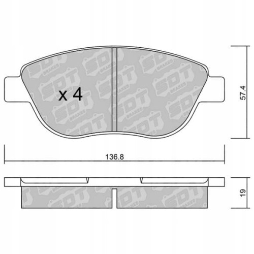 GALFER/SDT 2180000 klocki hamulcowe