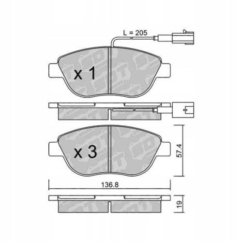 GALFER/SDT 2180001 klocki hamulcowe