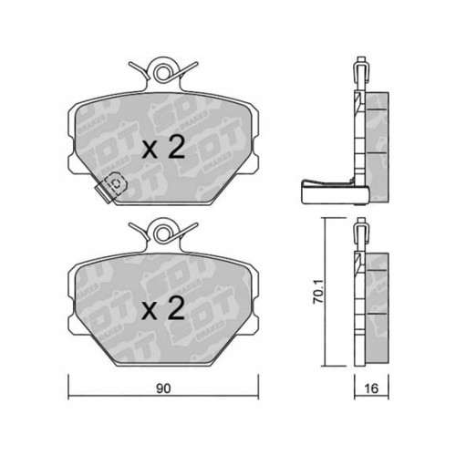 GALFER/SDT 2180100 klocki hamulcowe
