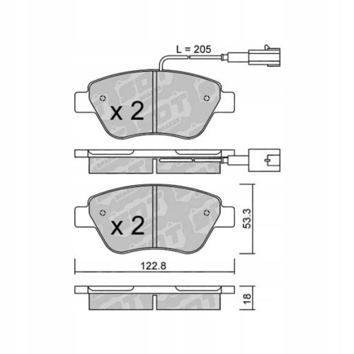 GALFER/SDT 2180402 klocki hamulcowe
