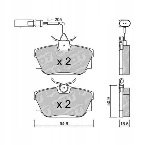 GALFER/SDT 2182700 klocki hamulcowe