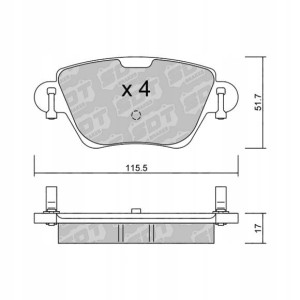GALFER/SDT 2182800 klocki hamulcowe