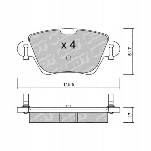 GALFER/SDT 2182800 klocki hamulcowe