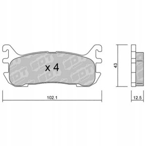 GALFER/SDT 2187400 klocki hamulcowe