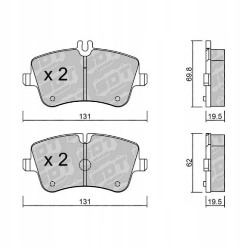 GALFER/SDT 2187800 klocki hamulcowe