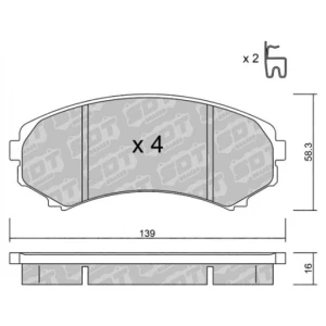 GALFER/SDT 2188500 klocki hamulcowe