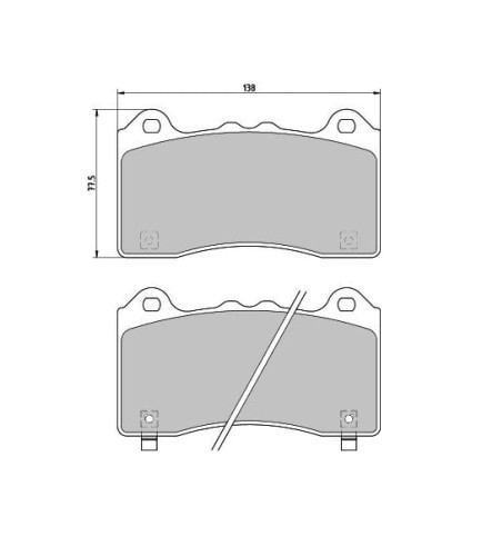 Klocki hamulcowe przednie PBS Prorace 2302PR Ford Focus Mk3 RS