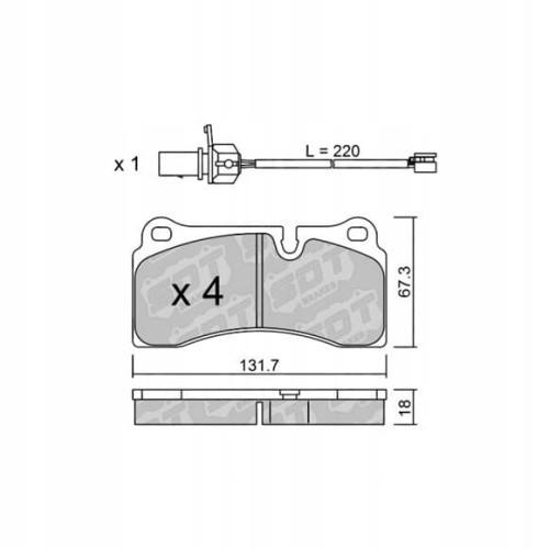 GALFER/SDT 2192501 klocki hamulcowe