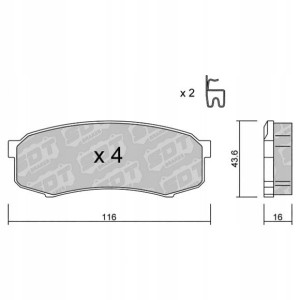 GALFER/SDT 2197900 klocki hamulcowe