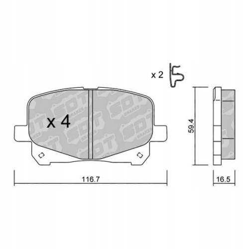 GALFER/SDT 2199000 klocki hamulcowe